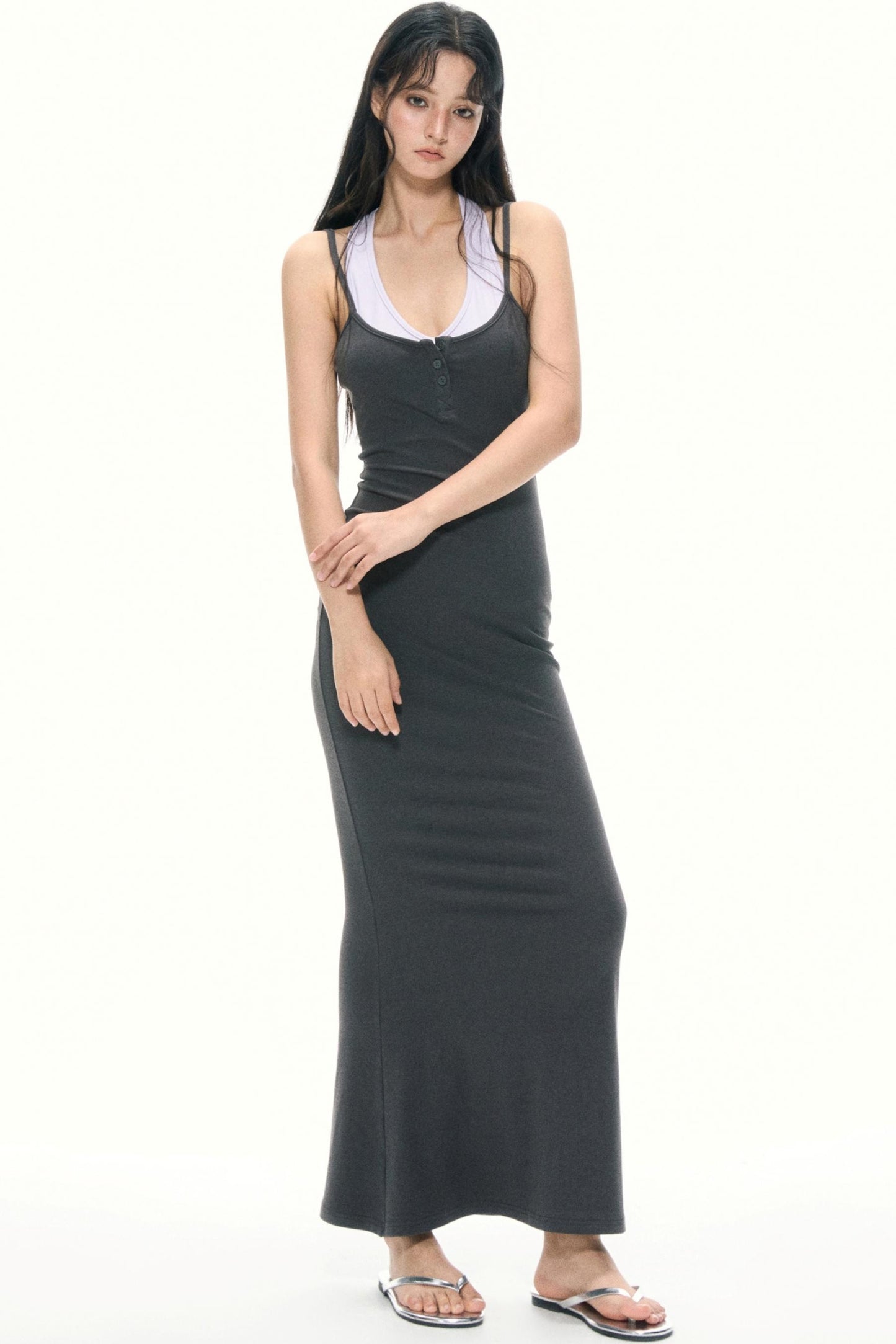 Color Clash Maxi Dress