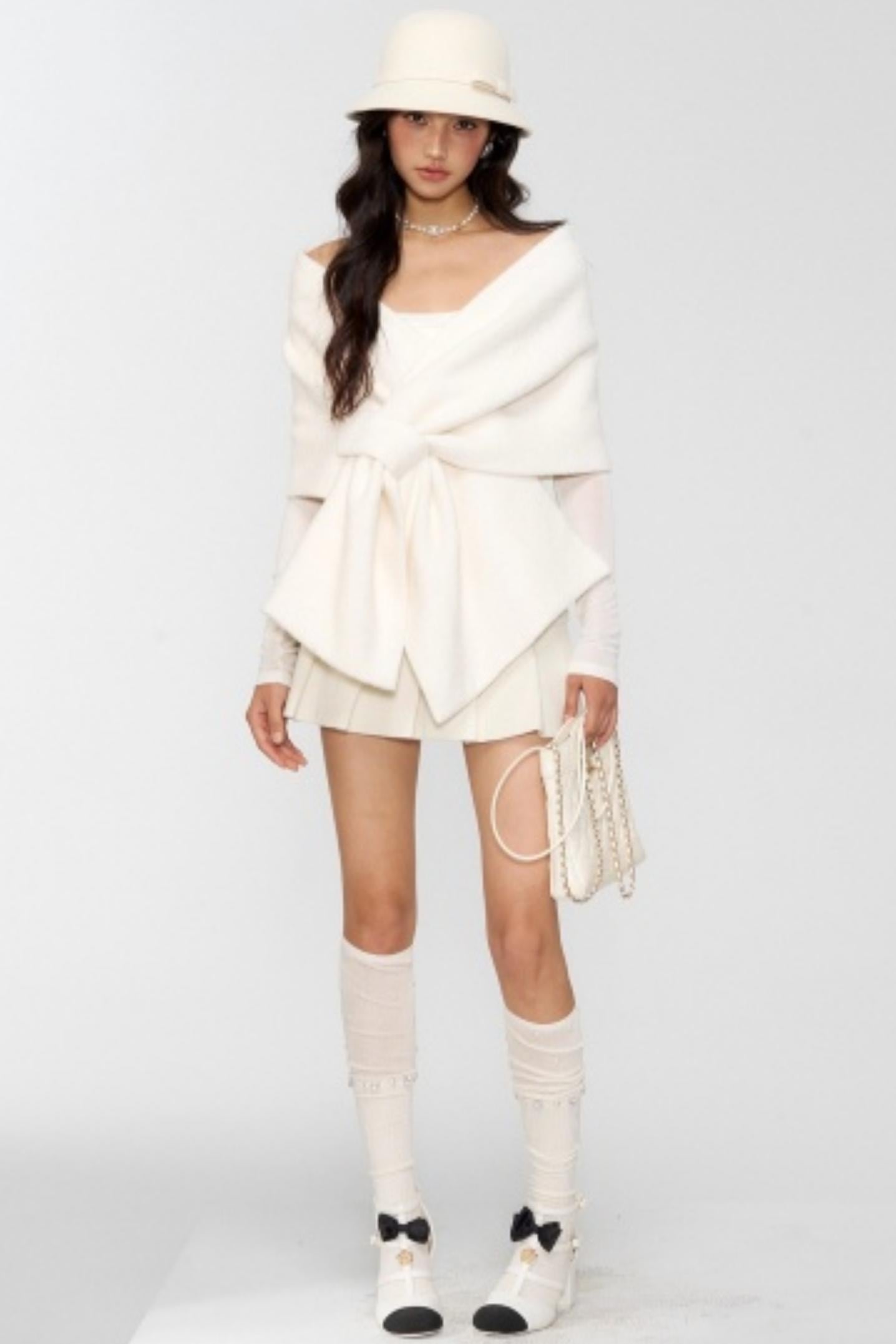 Winter Woolen Pleated Skirt