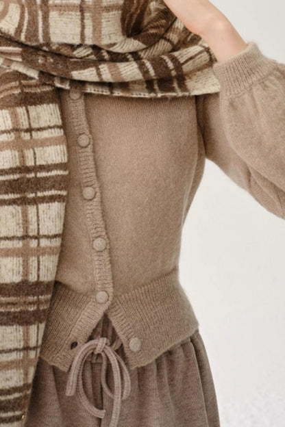 Alpaca Wool Embroidered Cardigan