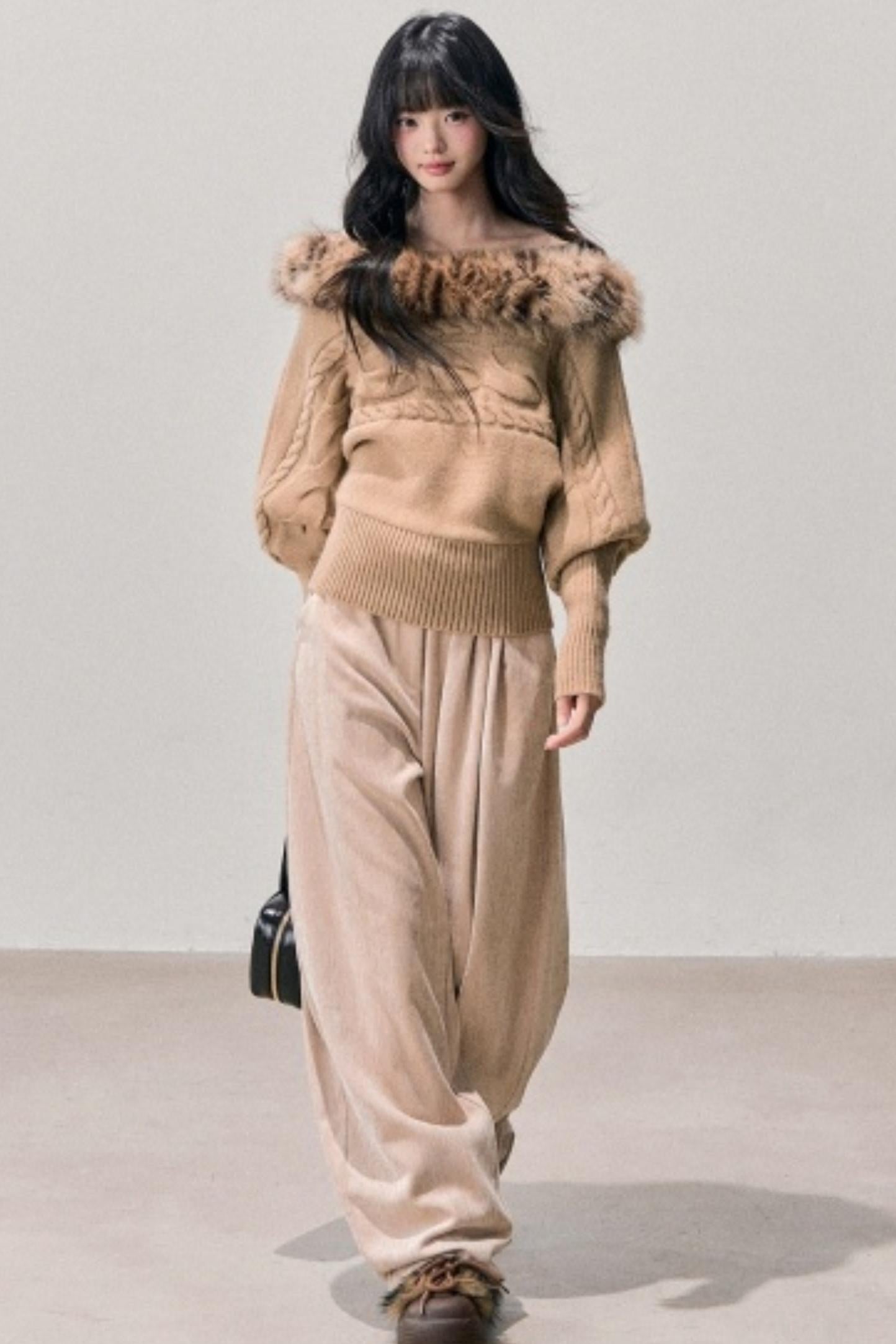 Tea Fragrance Mohair Sweater