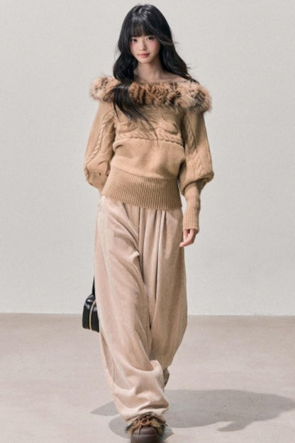 Tea Fragrance Mohair Sweater