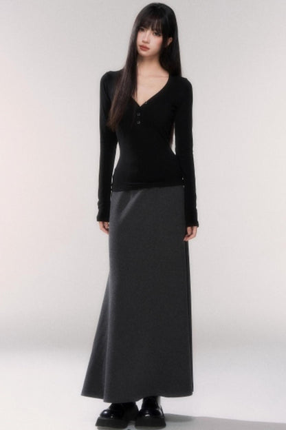 Winter Wool A-Line Skirt