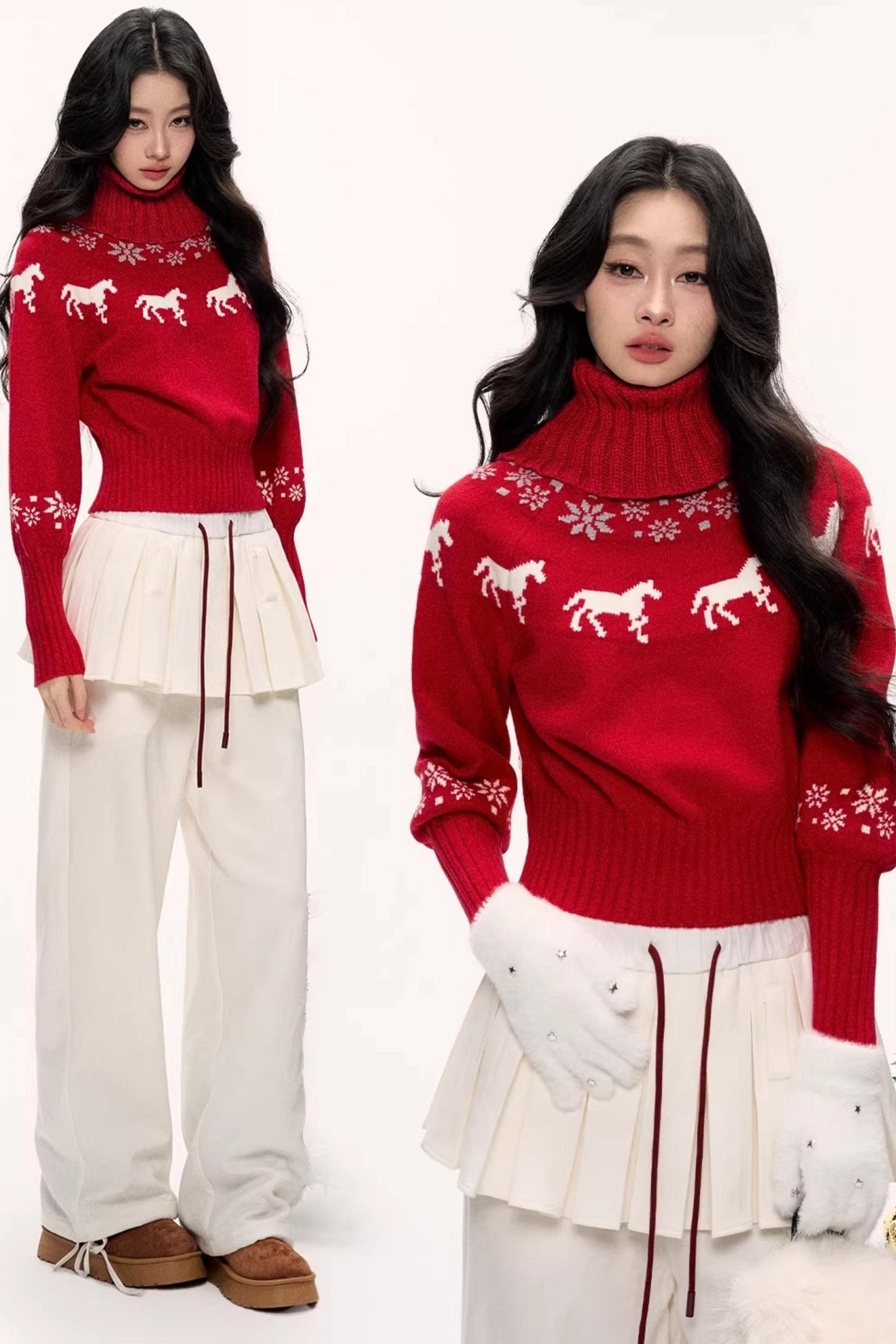 Red Luck Fair Isle Sweater