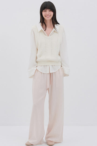 Luxury U-Neck Wool Top