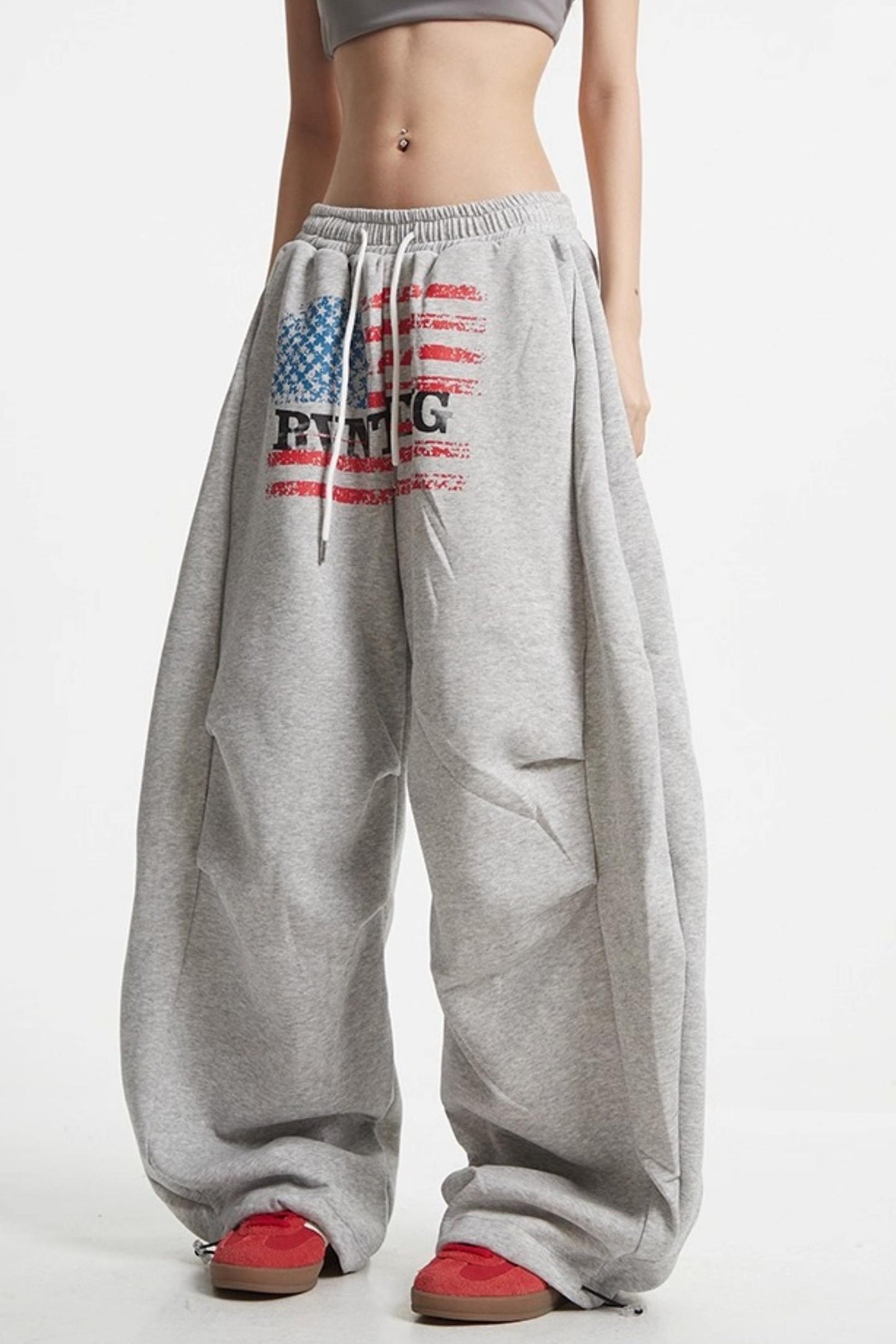 Loose Pleated Sweatpants