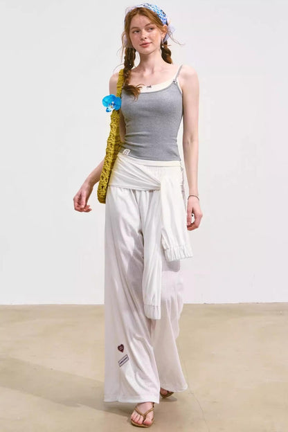 Airy Linen Wide-Leg Pants