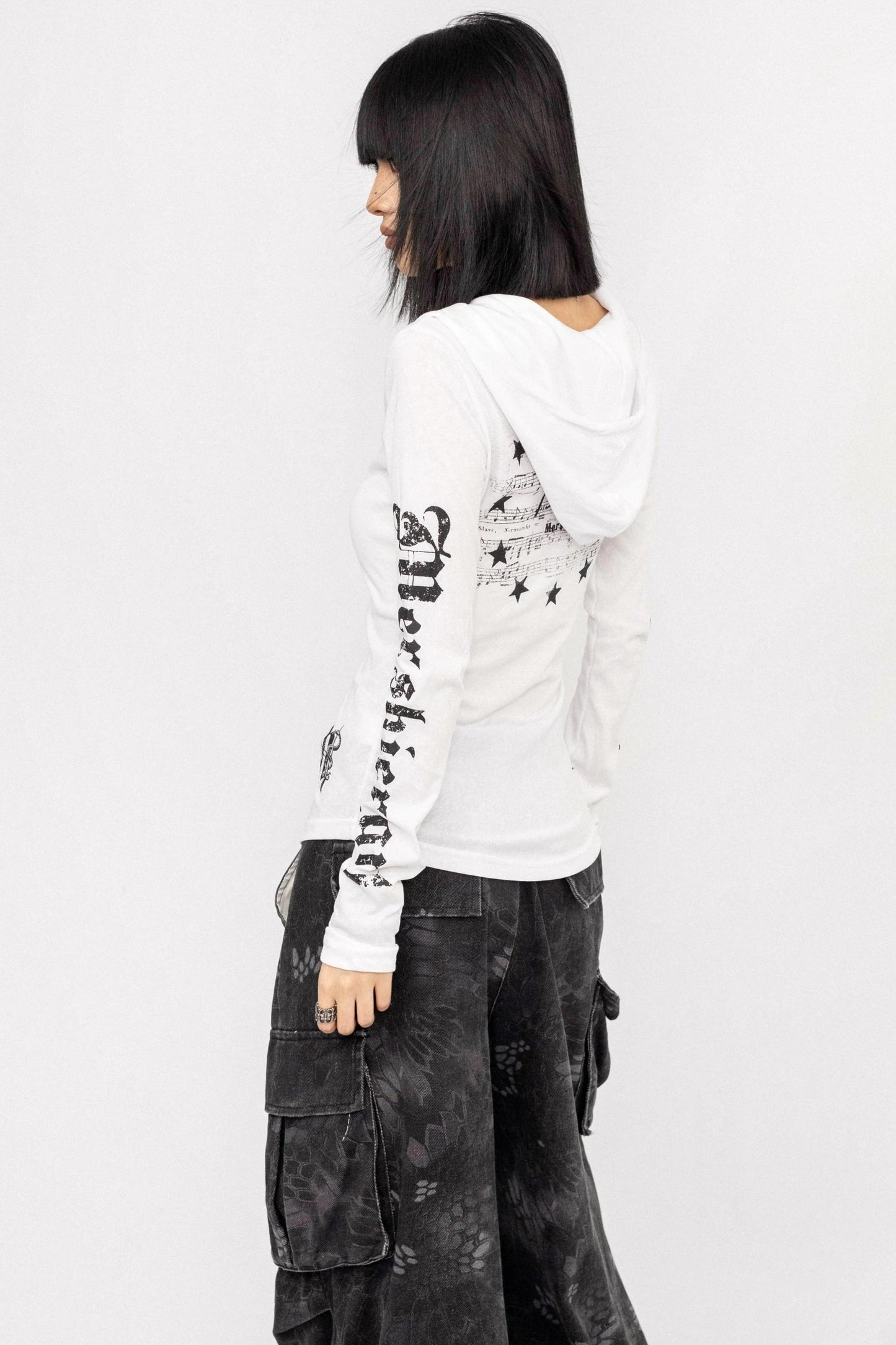 Vintage Spice V-Neck Hooded Top