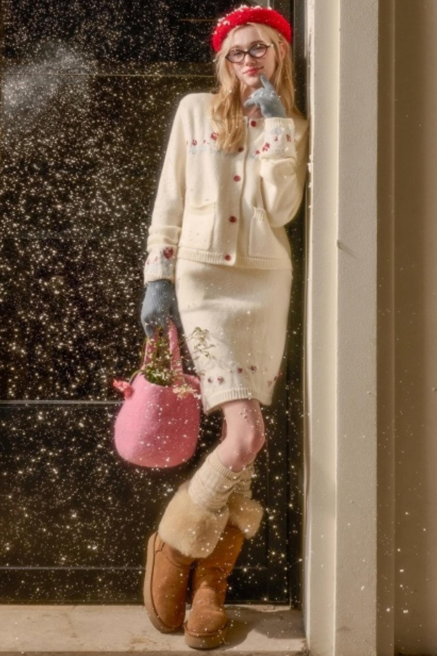 Snow Berry Wool Sweater Set-Up