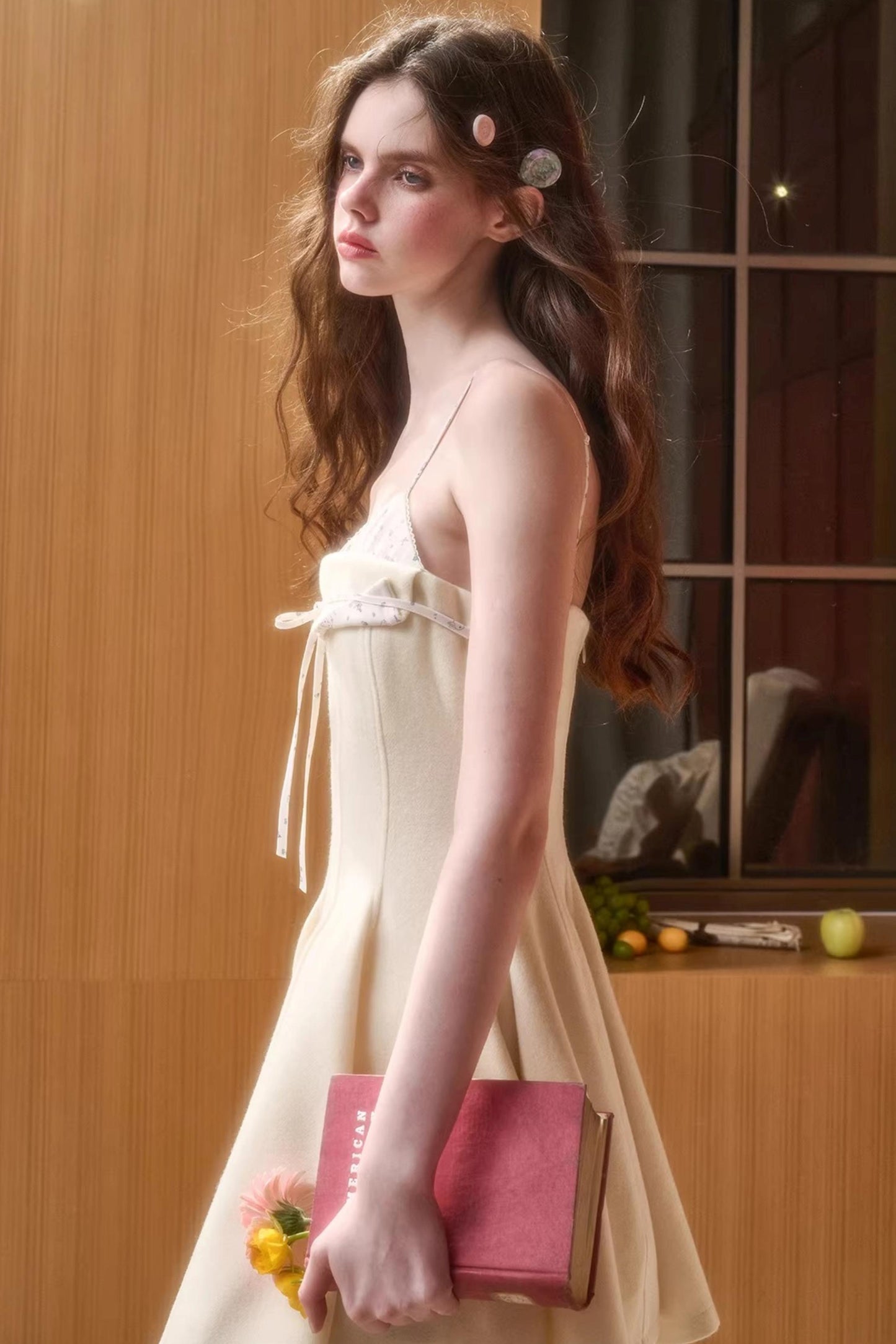 Wool Fluffy Camisole Dress