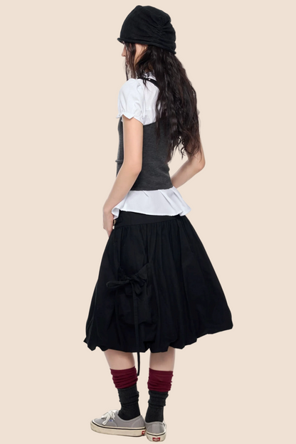 Square Collar Belted Camisole Top