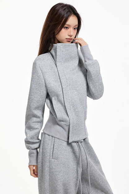 High Collar Slim Jacket Set-Up