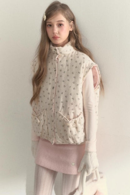 Corduroy Floral Reversible Jacket Set-Up