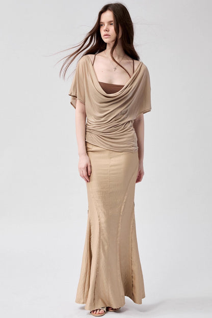 Waist Line Khaki Top