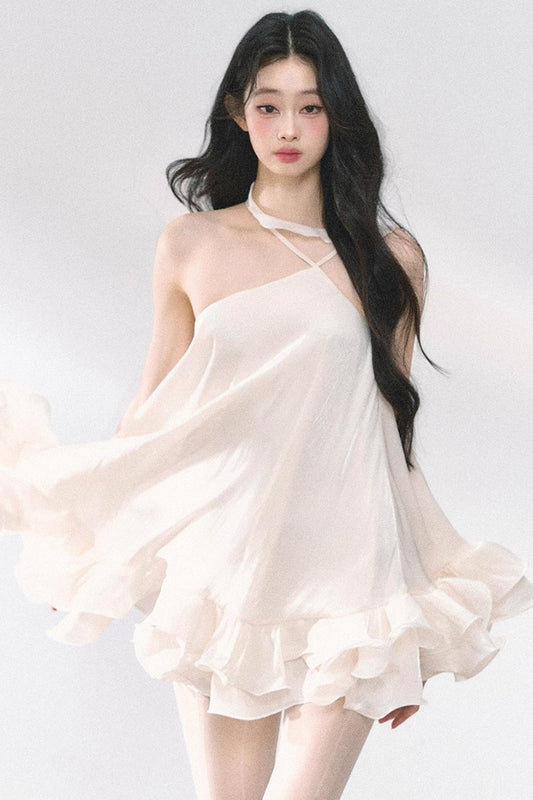 Summer Apricot Elegance Dress