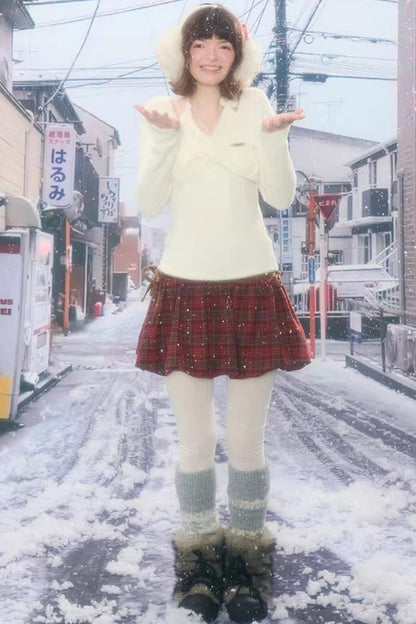 Retro Knit Halter Sweater