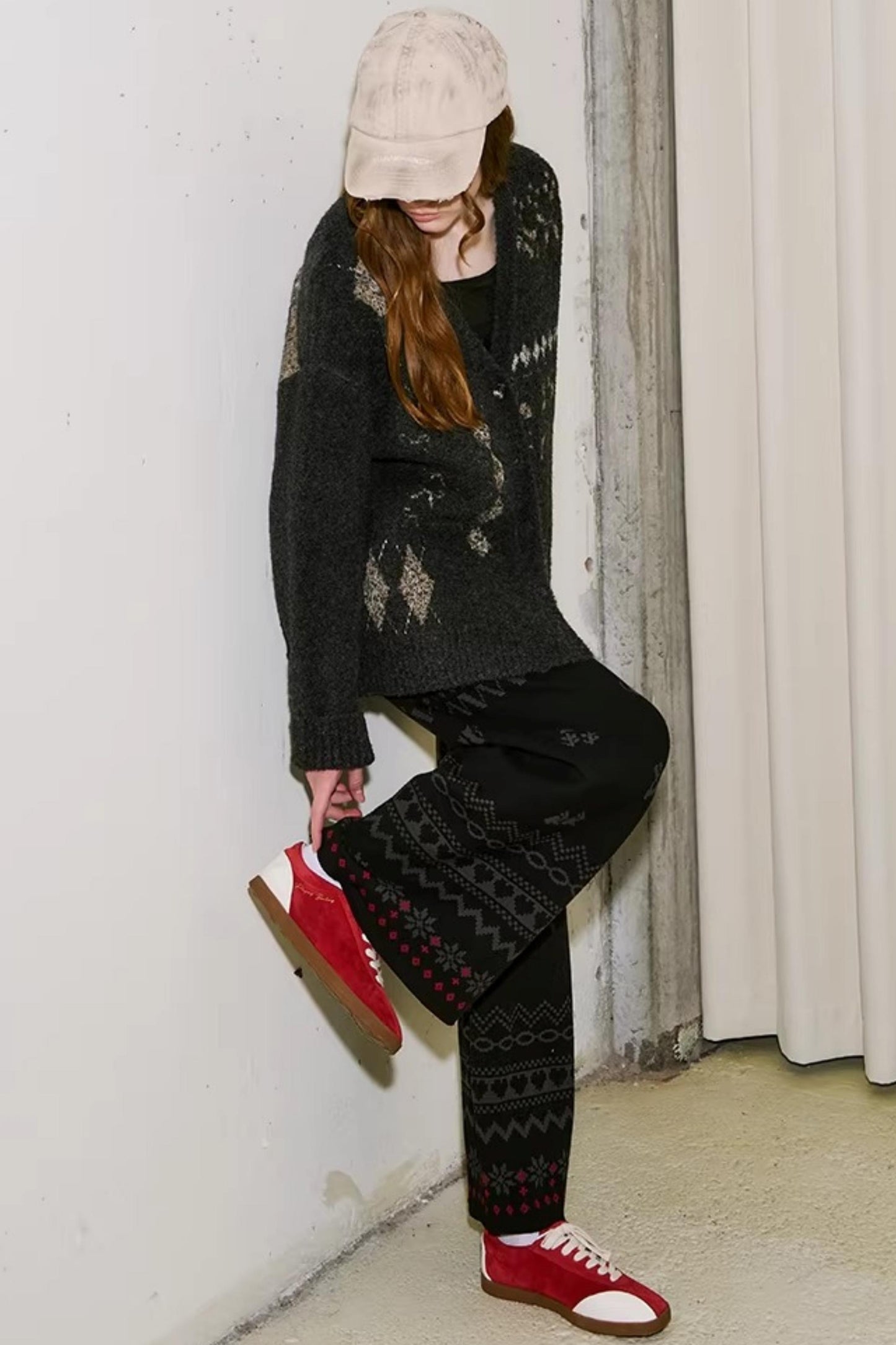 Retro Fair Isle Knitted Cardigan