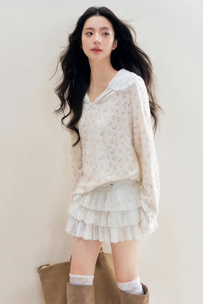 Floral Nocturne Long T-Shirt