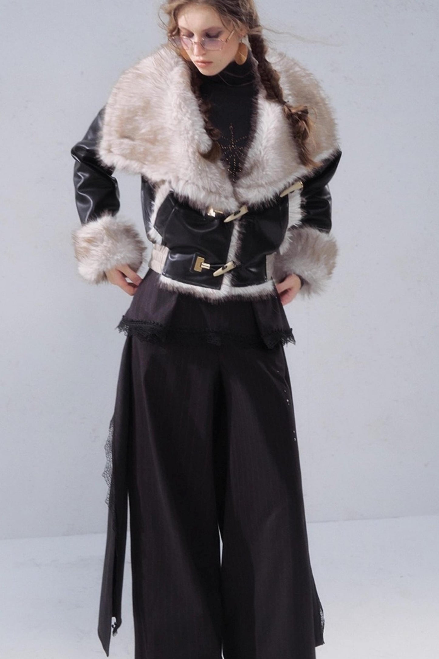 Vintage Leather Patchwork Jacket