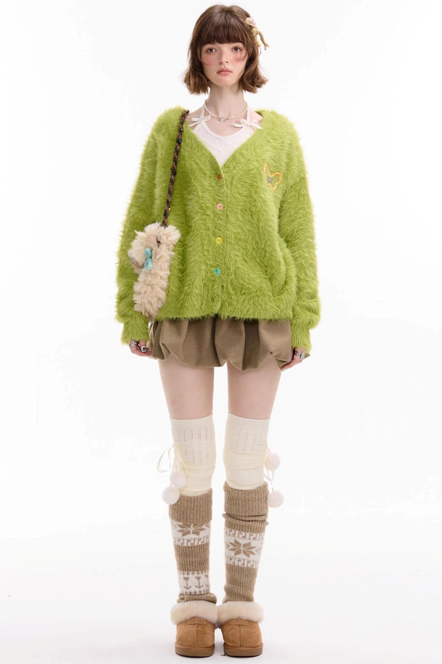 Autumn High-Waisted Woolen A-Line Skirt