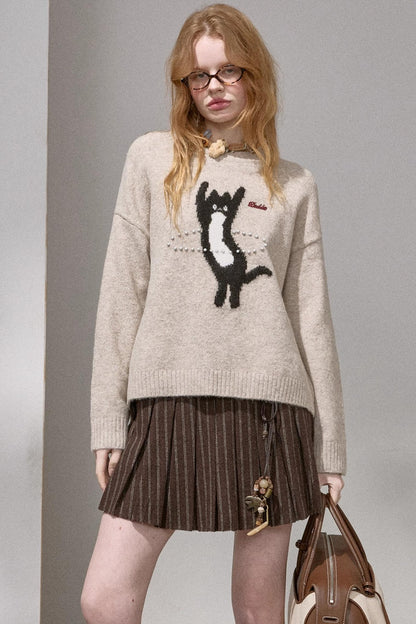 Laser Beaded Knitted Sweater