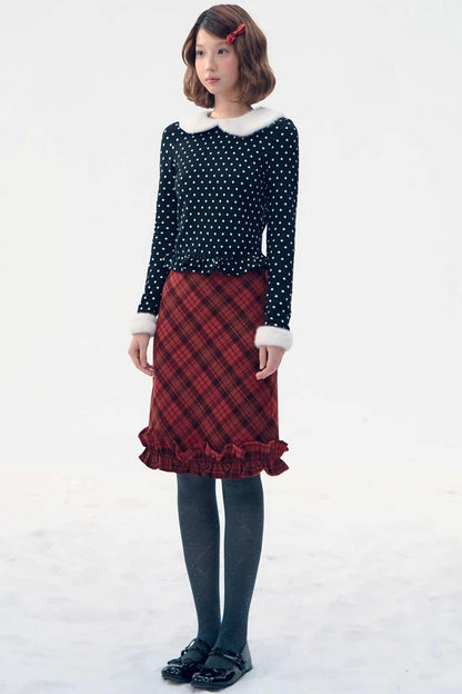 Fair Isle Polka Dot Knit Top