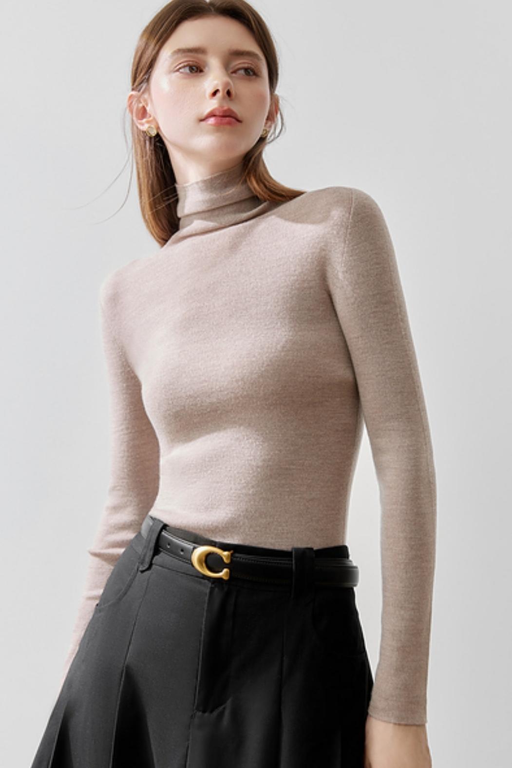 High Neck Knit Base Layer Sweater