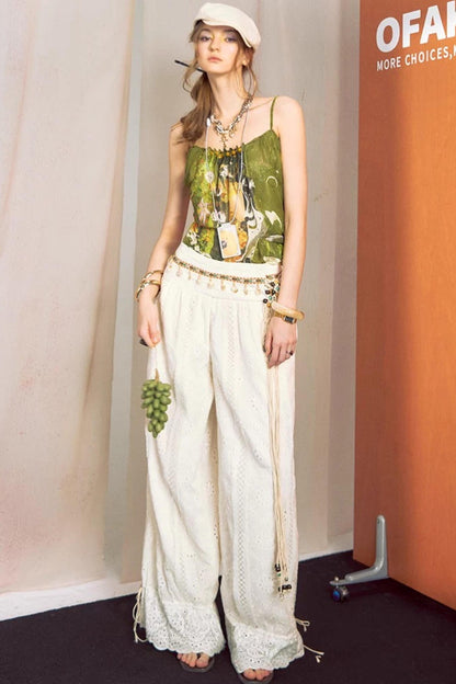 Hand-Painted Chiffon Camisole Top