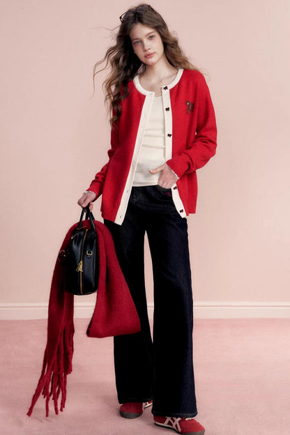 Linen Wool V-Neck Top