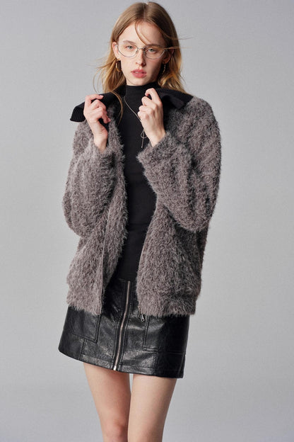 Autumn and Winter High-Waisted Leather Skirt