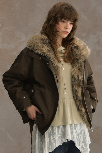 Time Traveler Fur Collar Jacket