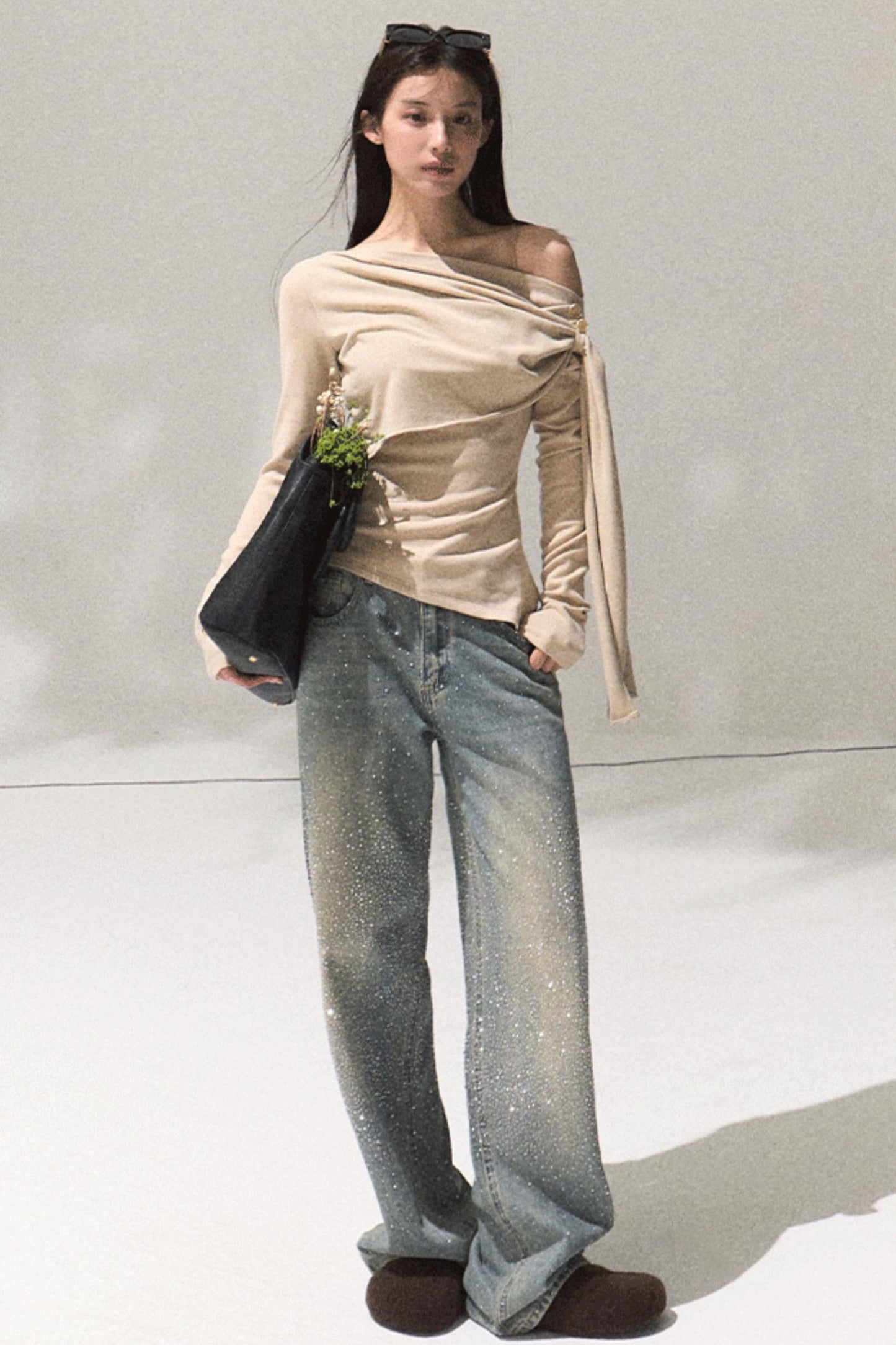 Ancient Shrine Long Sleeve Knit Top