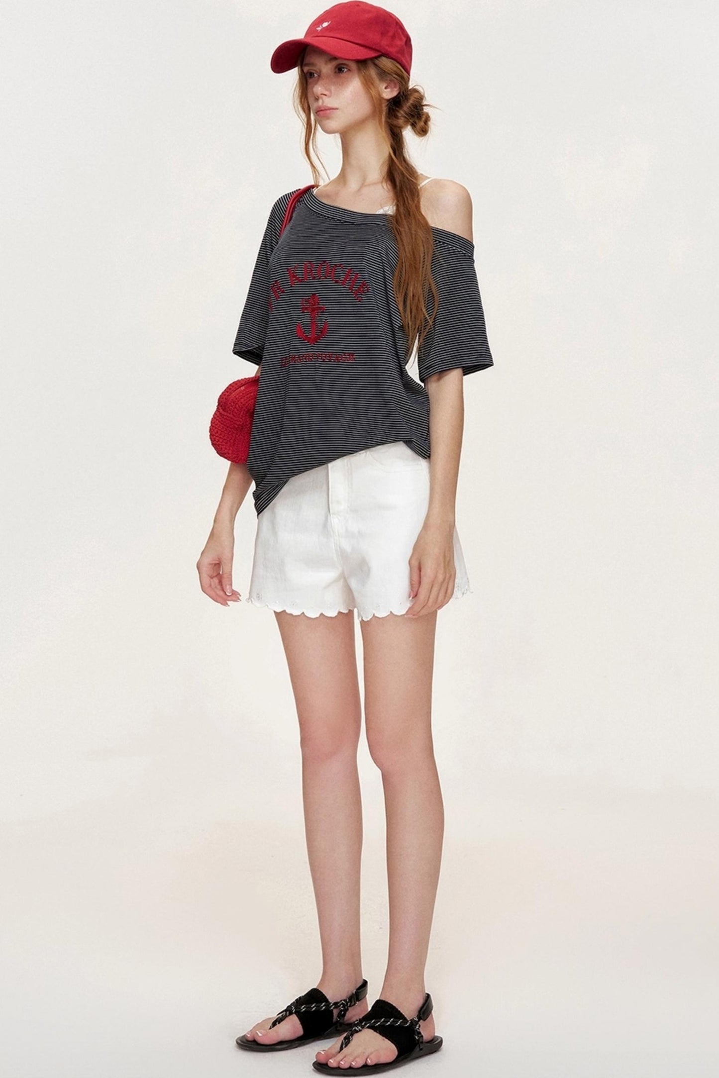 Navycore Knitted Striped T-shirt