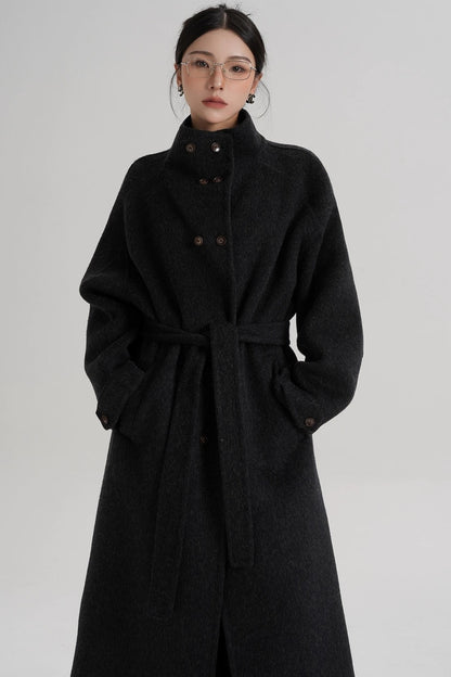 High Neck Wool Coat