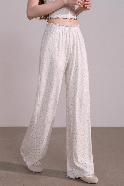 Autumn Floral Knitted Tops Set-Up