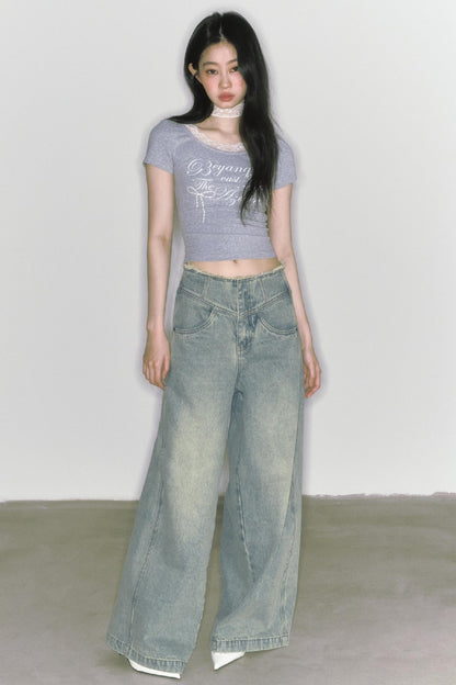 Classic Wide-Leg Jeans Pant