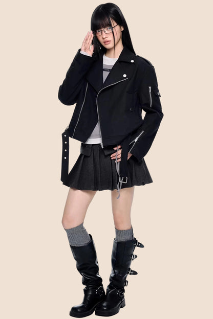 Deconstructed Zipper Retro Jacket