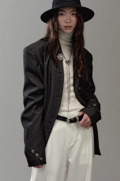 Shoulder Cut Moon Marks Blazer