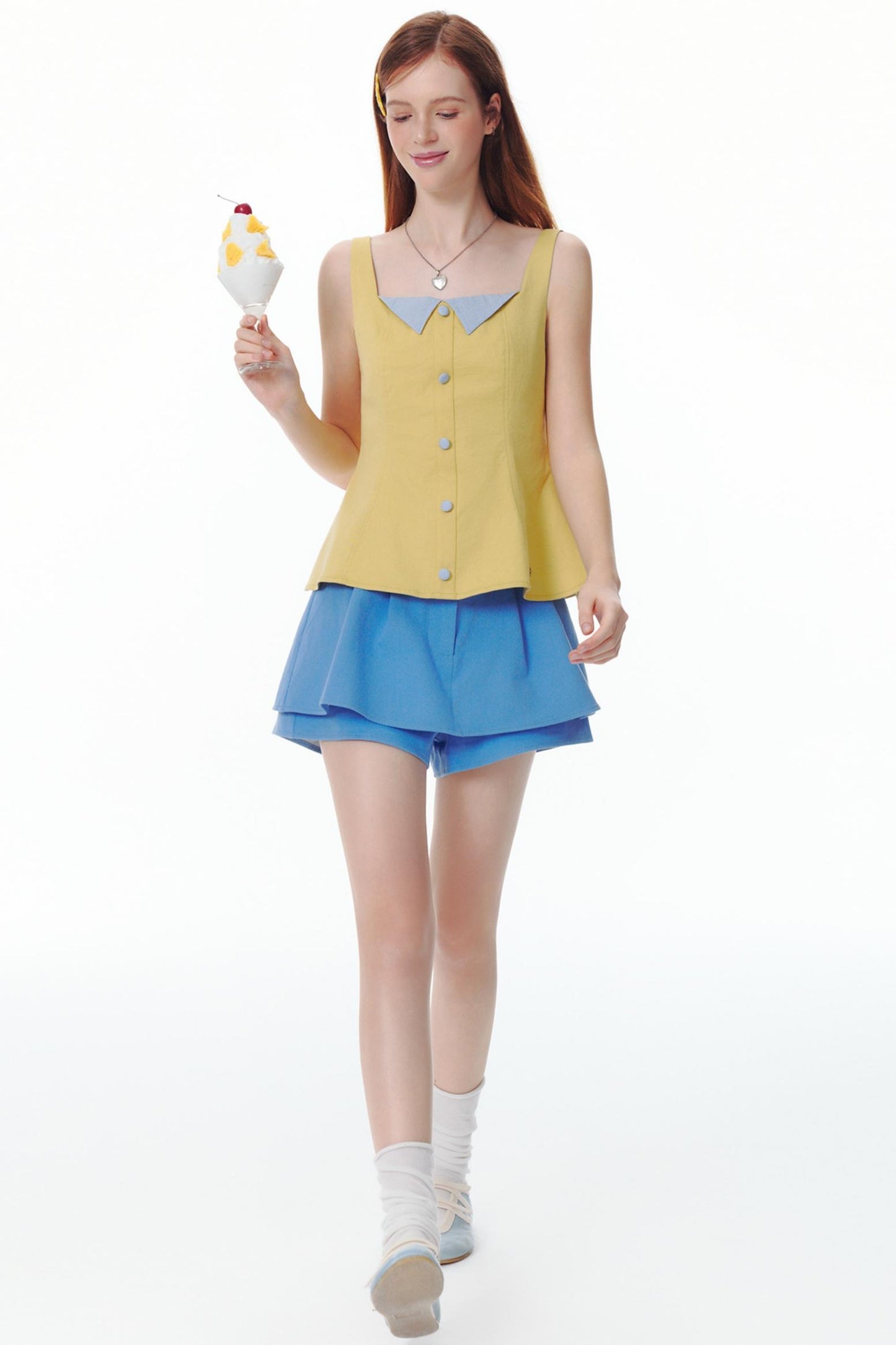 Colorblock Plaid Tank Top