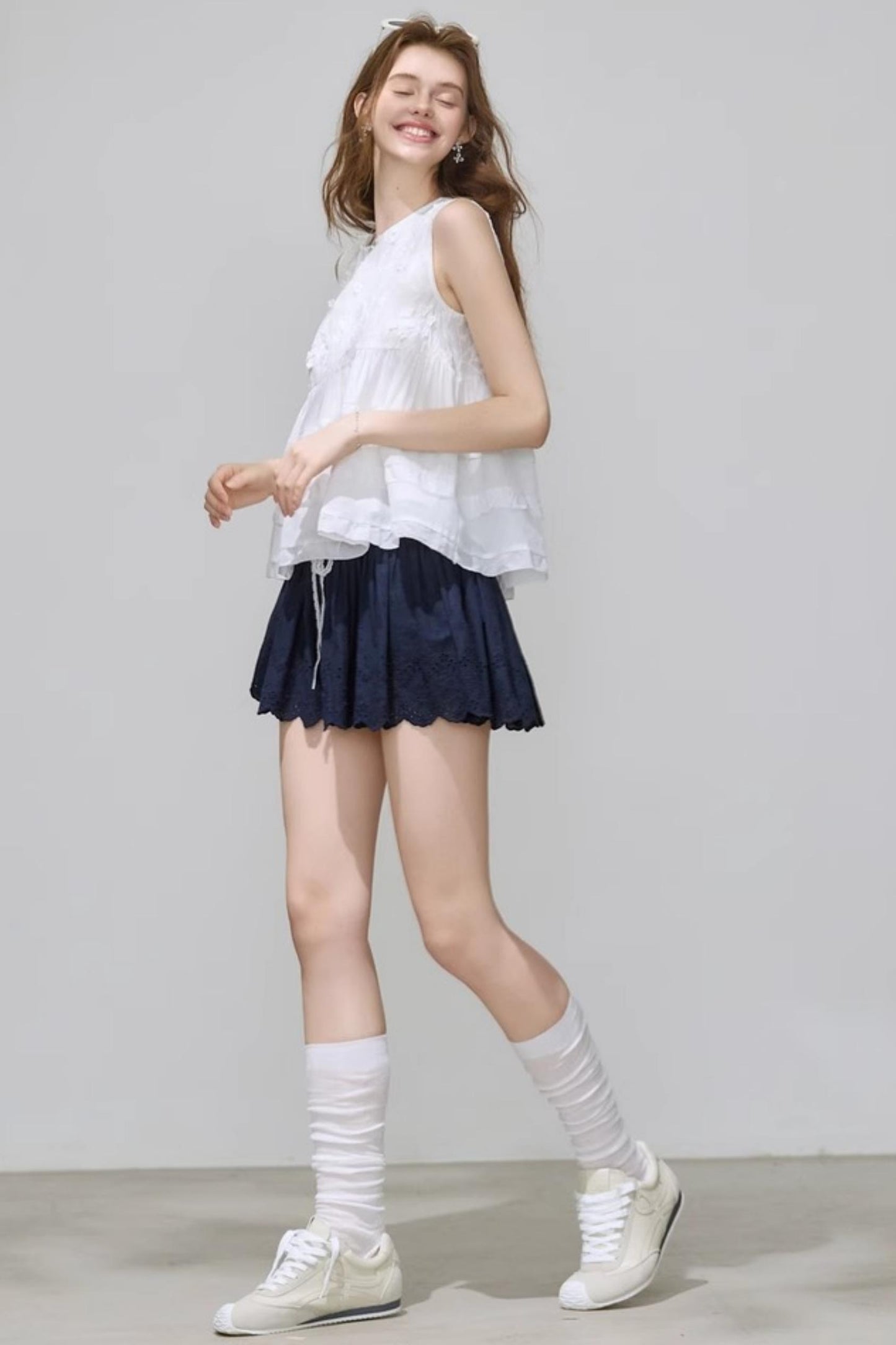 Summer White Embroidered Top