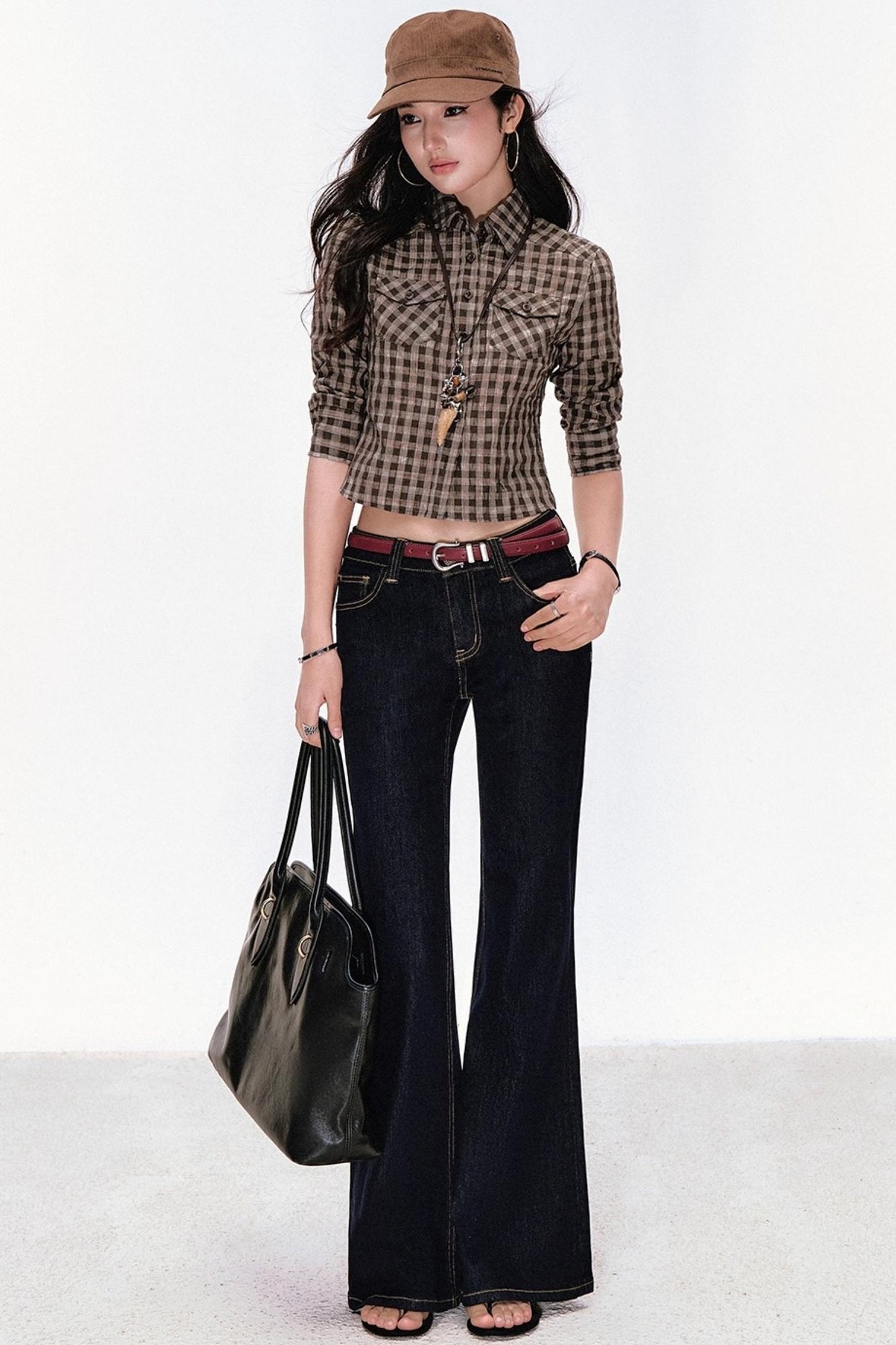 Retro Cow Slim Flare Jeans