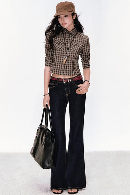 Retro Cow Slim Flare Jeans