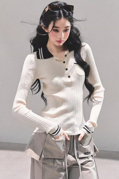 American Knit Polo Sweater