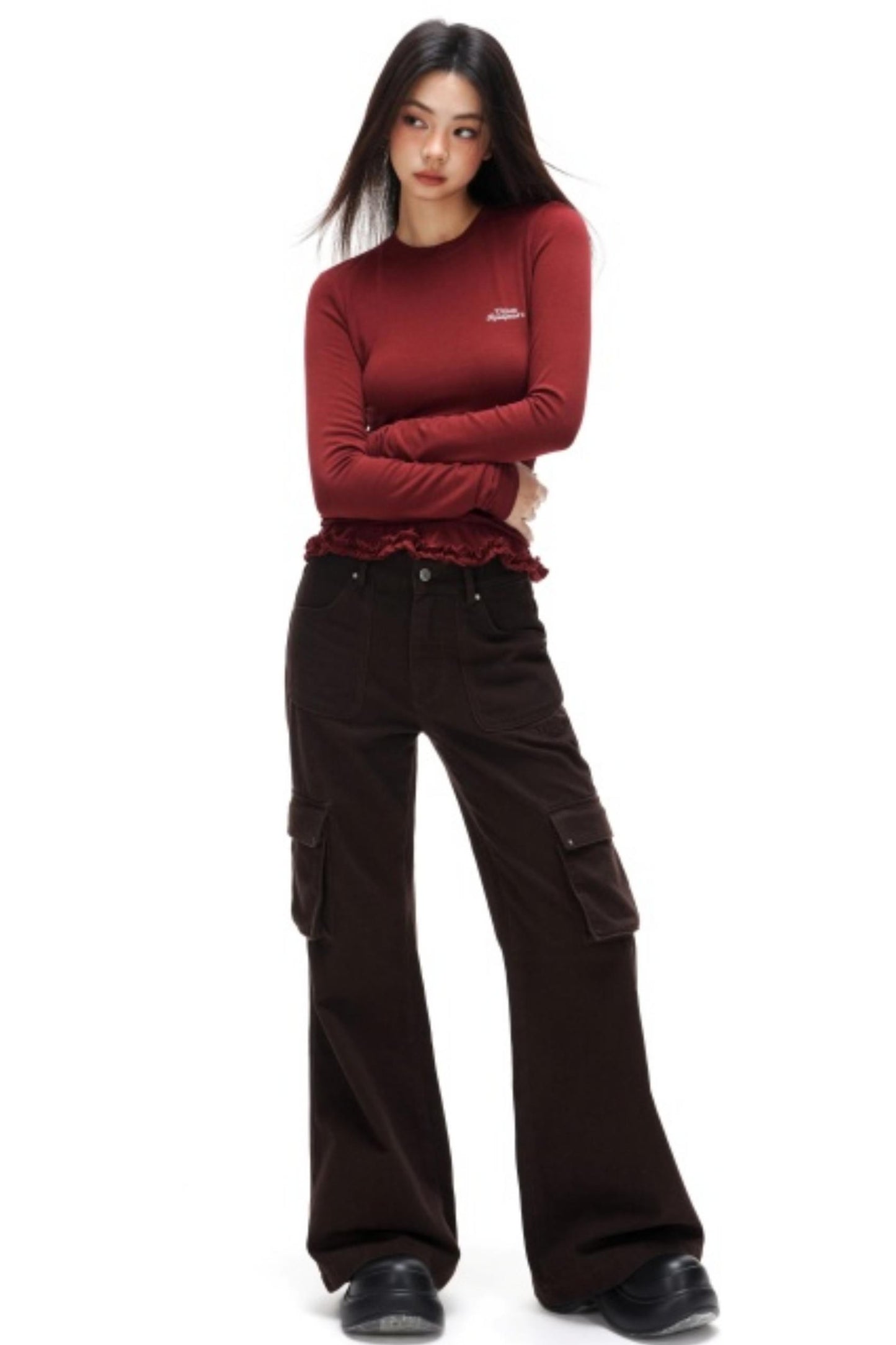 Retro Embroidered Rivet Pants