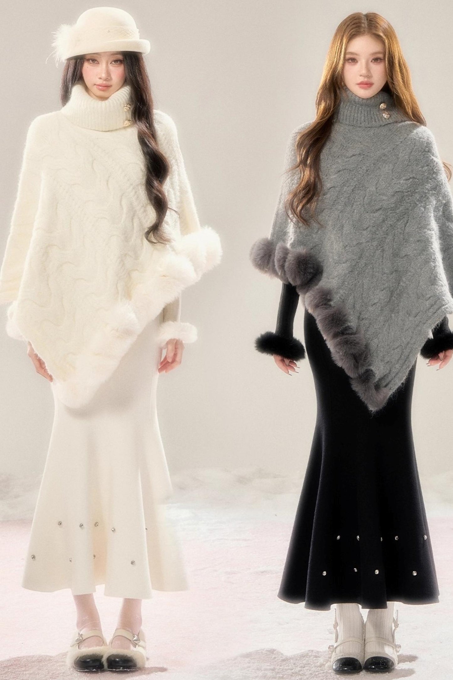 Winter Love Song Knitted Cape