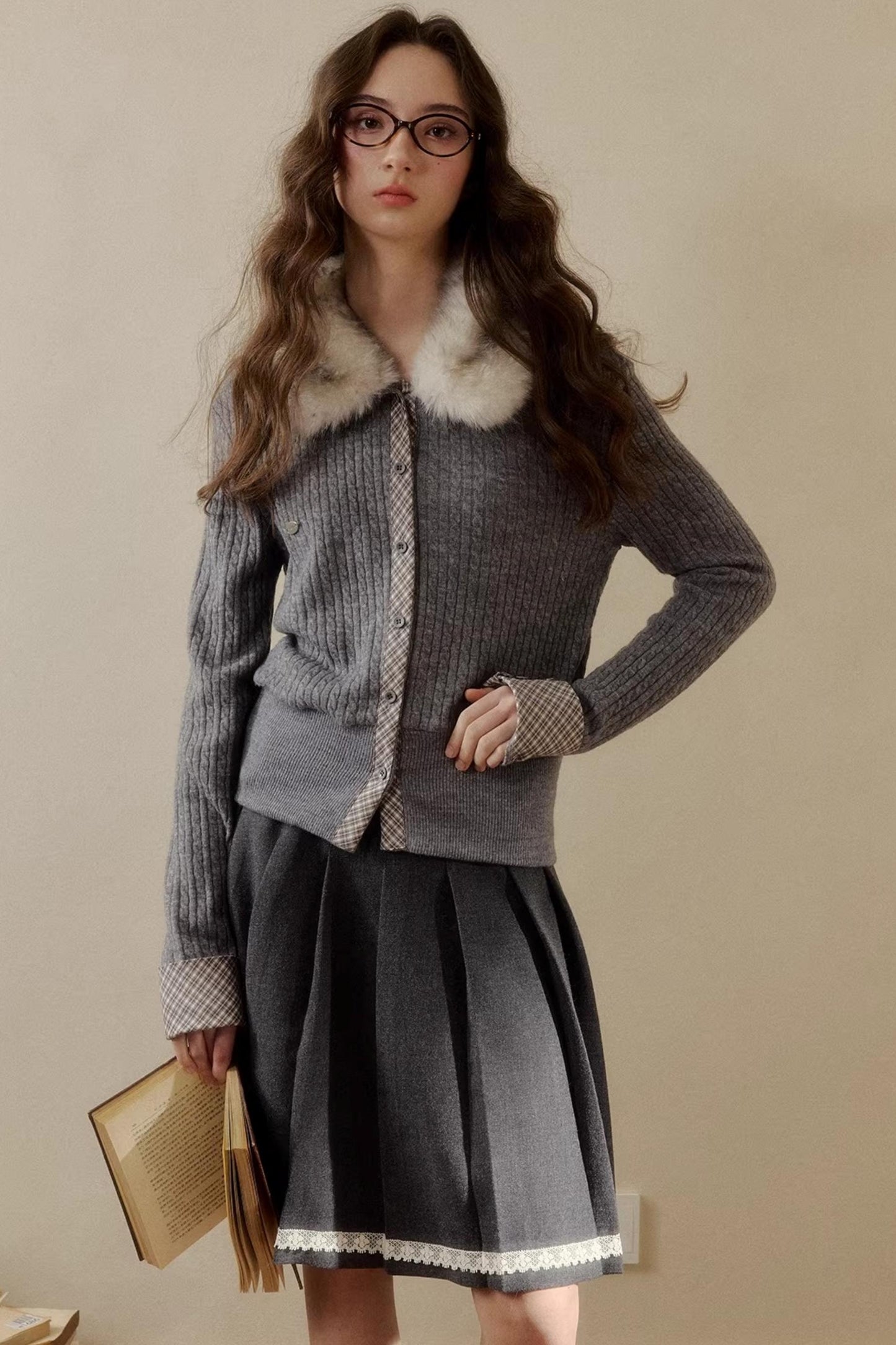 Rétro Reindeer À carreaux Pull