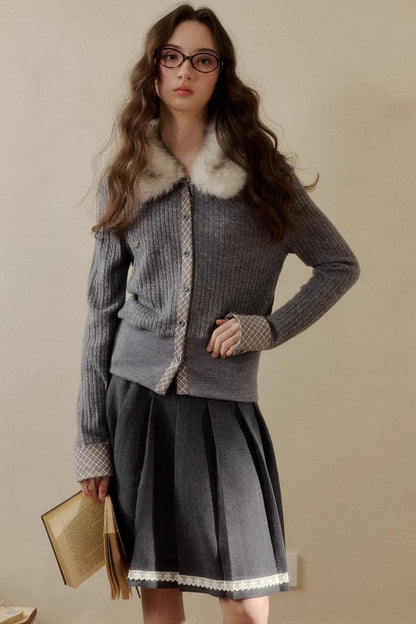 Rétro Reindeer À carreaux Pull