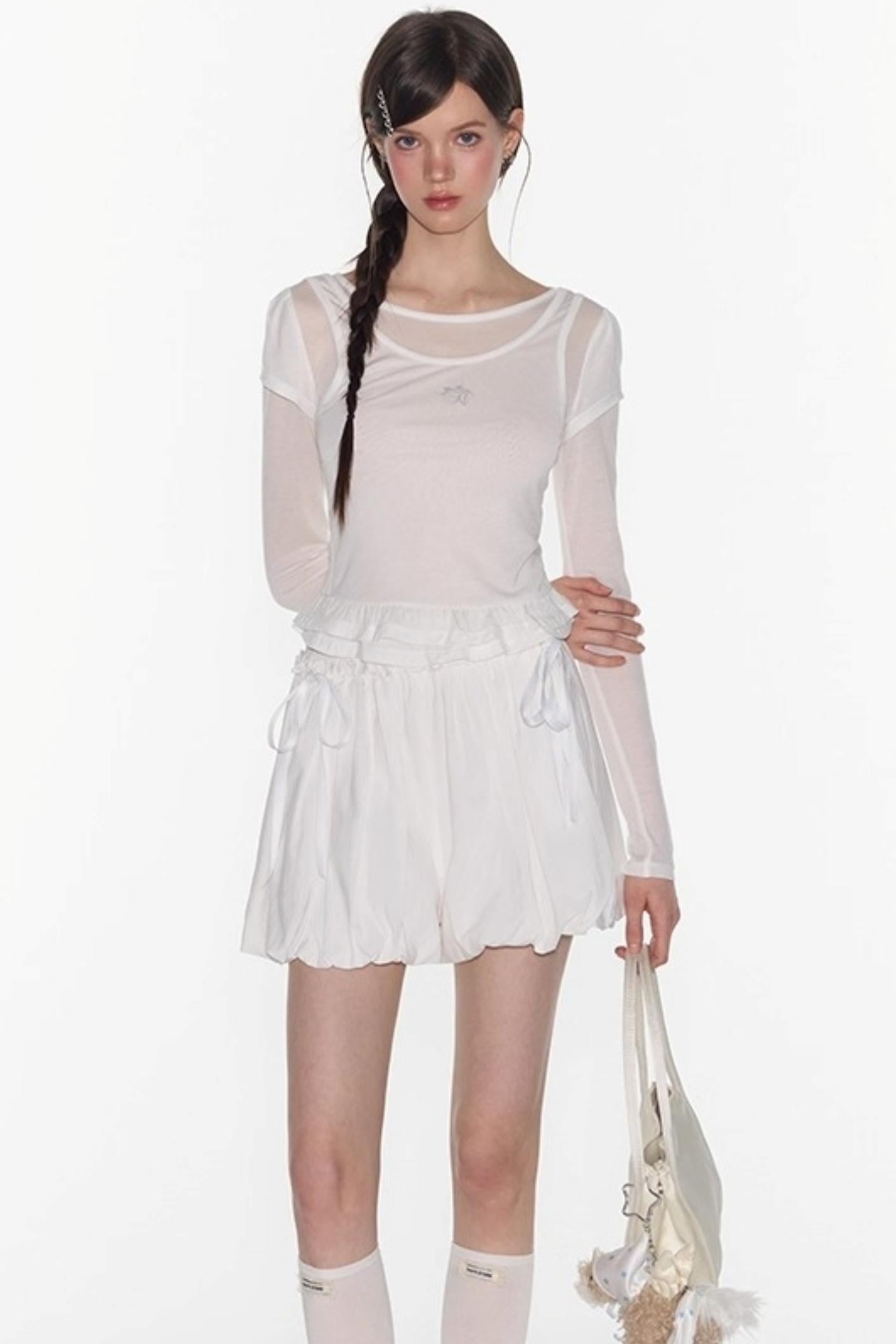 Bloomers Skirts Elastic Tie Bud Shorts Skirt