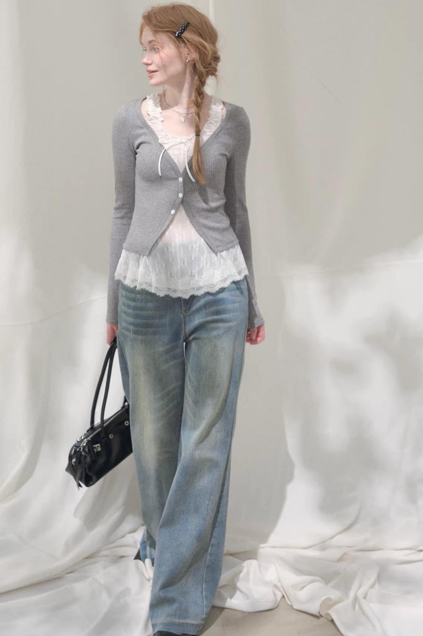 Flower Melody Lace Knit Cardigan