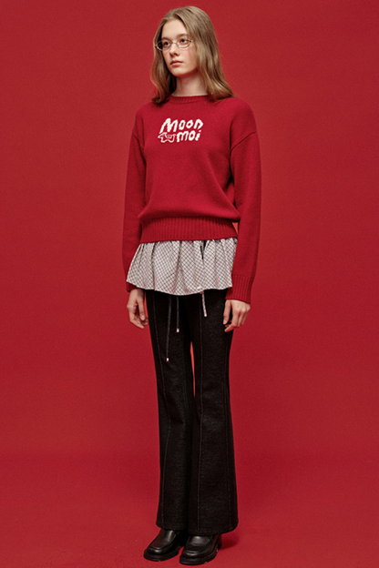 Embroidered Patchwork Flared Pants