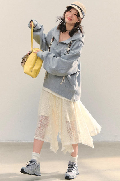 Embroidered Flower Sweatshirt